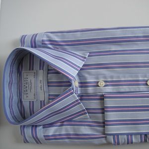 Charles Tyrwhitt Pink & Blue Long Sleeve Shirt